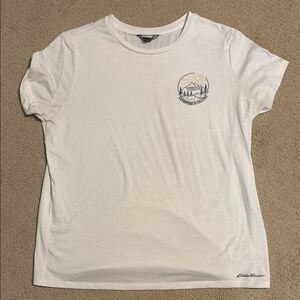 Eddie Bauer White Graphic Men's Top